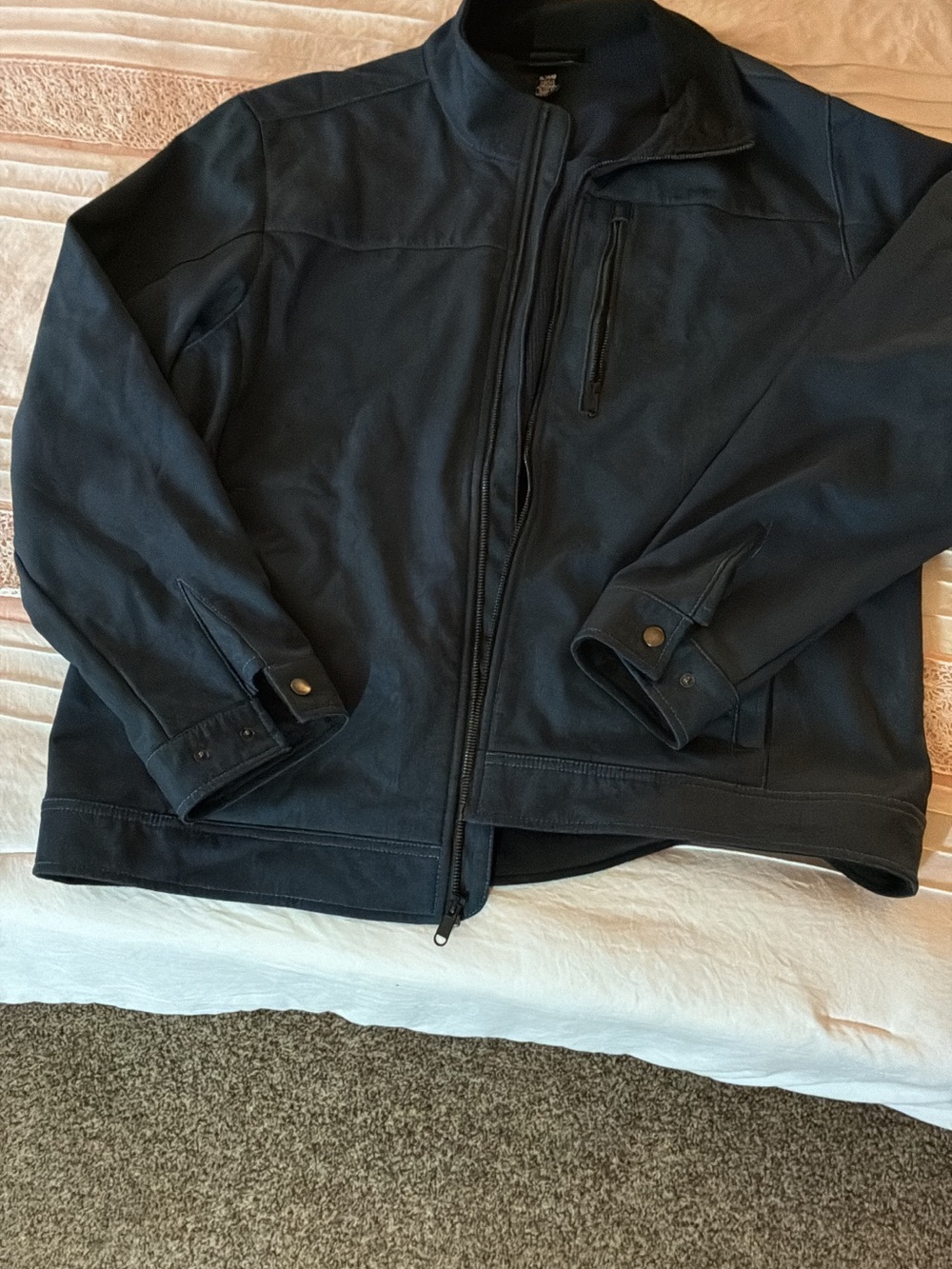 Kirklands Men's Dark Navy Lightweight Zip-Front Jacket